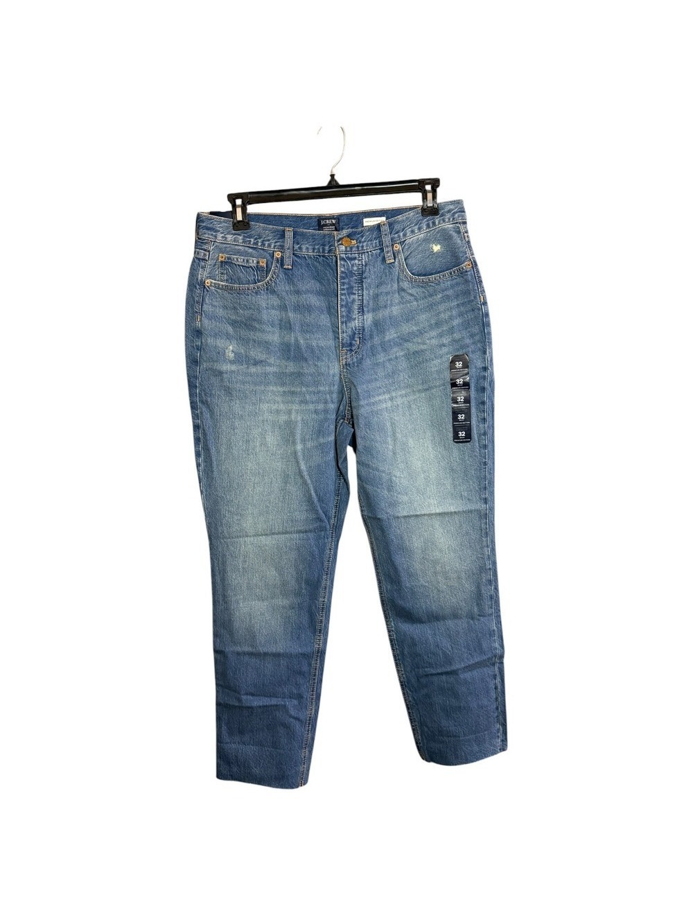 J-Crew .. NWT High Rise Straight Jeans Factory Premium Edition ButtonFly 32